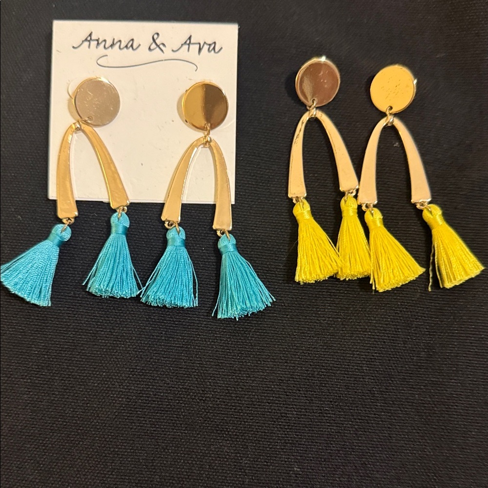 3/$20 Anna & Ava Gold Earrings with Tassels